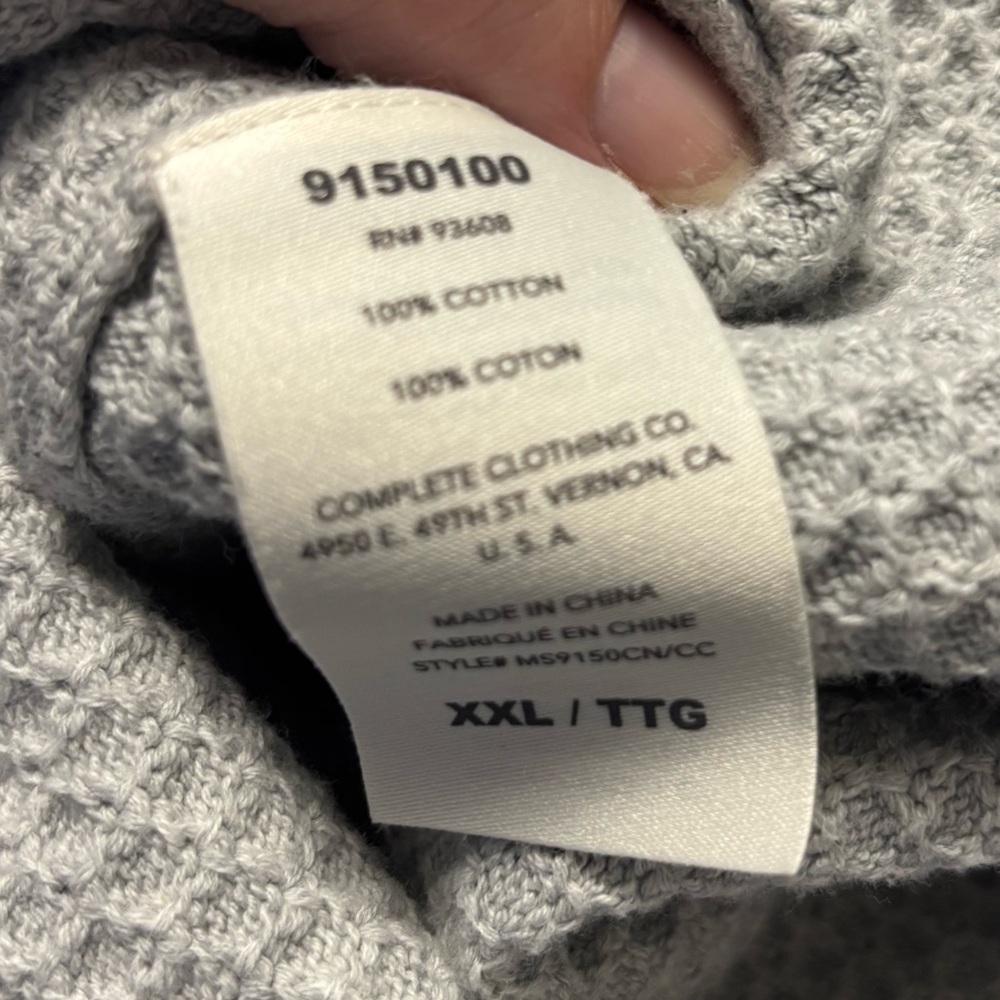 Matty 100% Grey Cotton Knit Top - Picture 9 of 10